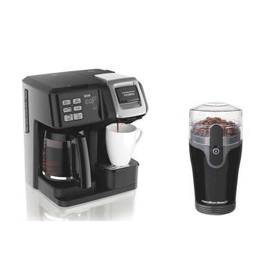 Hamilton FlexBrew 2Way Coffee Maker w/ Hamilton Beach Fresh Grind Coffee Grinder