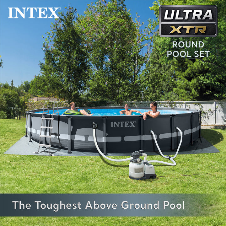 Intex 20ft x 48in Ultra XTR Round Pool, Pump, Ladder, Lounger (2 Pack), & Cooler
