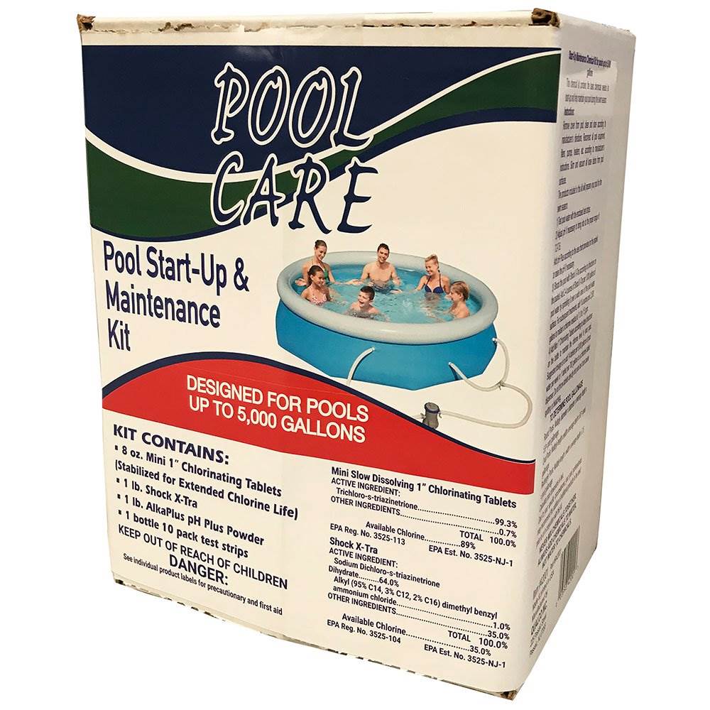 Intex 15 Foot Round Cover Tarp Qualco Pool Chemical Kit - VMInnovations