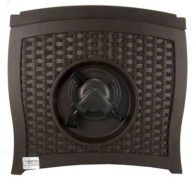 New Suncast RSW125D 125 Ft Garden Yard Hose Wicker Reel Touch and Go - Mocha
