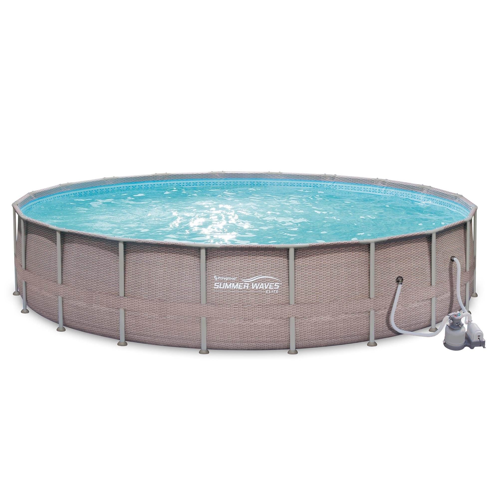 Summer Waves 24' x 52" Above Ground Pool Set + Qualco Chemical Maintenance Kit