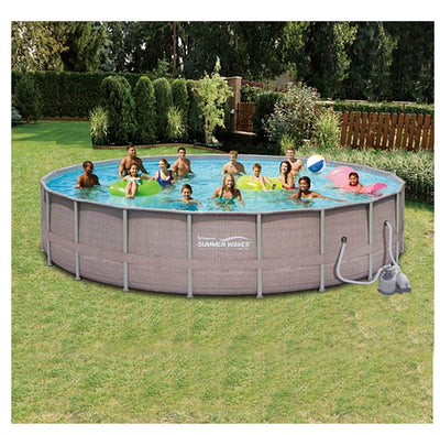 Summer Waves 24' x 52" Above Ground Pool Set + Qualco Chemical Maintenance Kit
