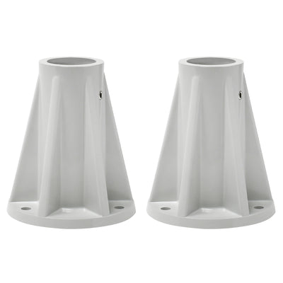 Saftron 6 Inch Mount for 1.9 Inch OD Swimming Pool Ladder or Rail, Gray (2 Pack)