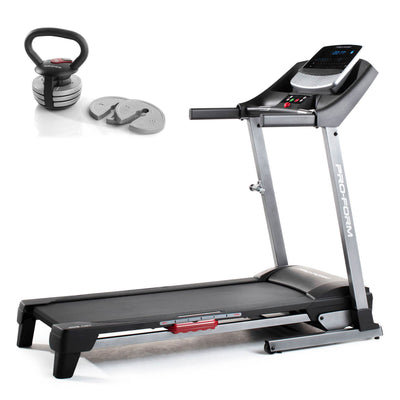 ProForm Freestanding Home Treadmill and Weider PowerBell 40 Pound Kettlebell