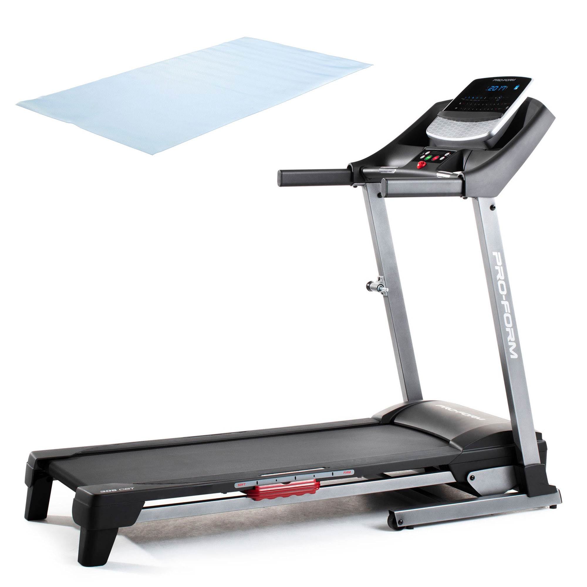 ProForm Freestanding Home Treadmill and NordicTrack Exercise Floor Mat, Clear