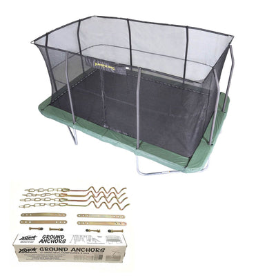 Jumpking 10 x 15-Foot Trampoline with Net and XDP Recreation Metal Anchor Kit