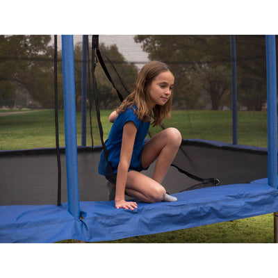 JumpKing 10 x 14" Trampoline with Safety Net and XDP Recreation Metal Anchor Kit