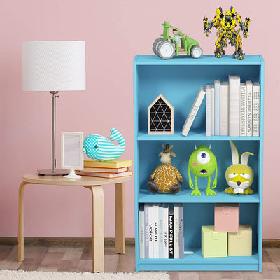 Furinno Jaya Wooden 3 Tier Adjustable Home Bookcase Display Shelf (Open Box) - VMInnovations