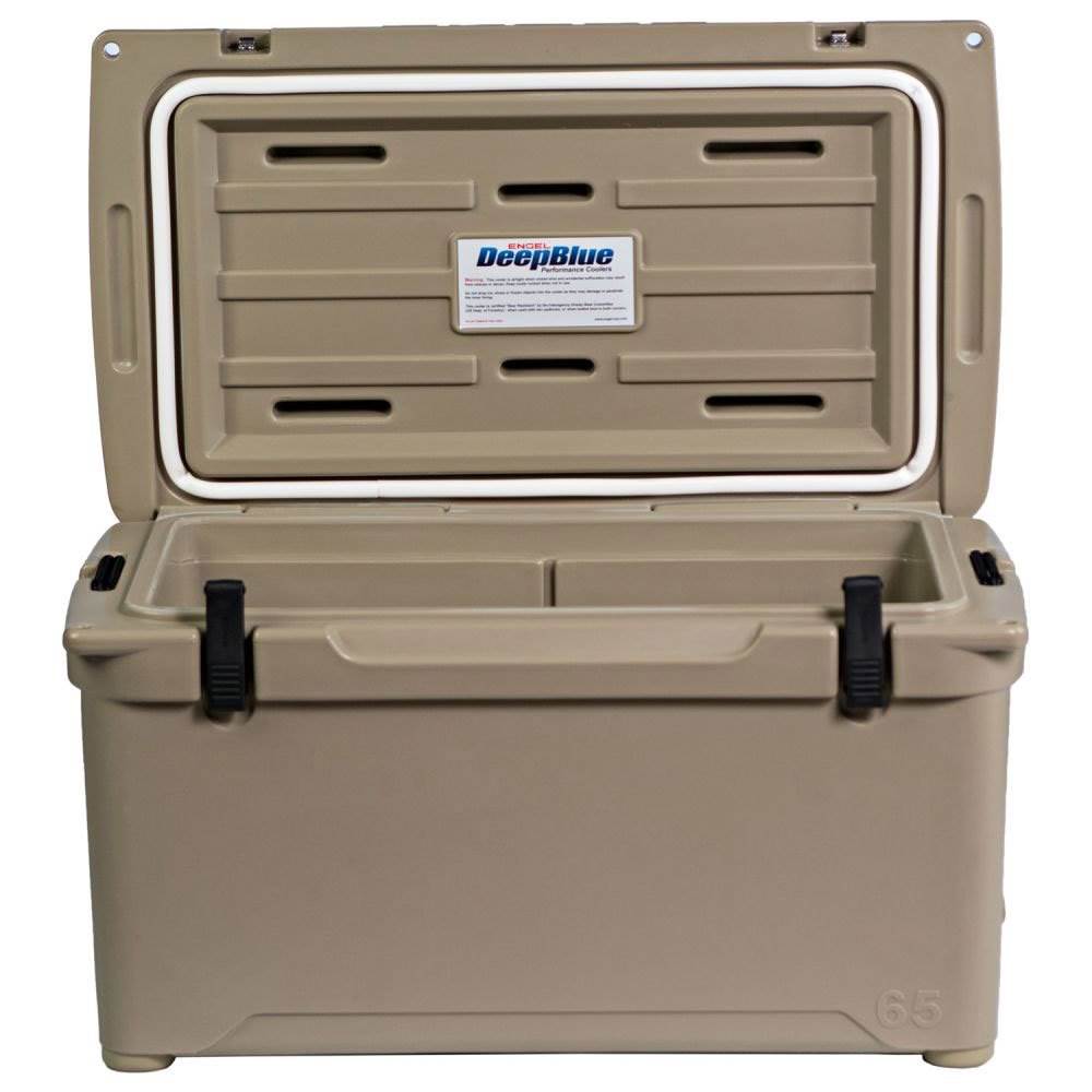 Engel 14.5 Gallon 70 Can 65 High Performance Seamless Roto Molded Cooler, Tan