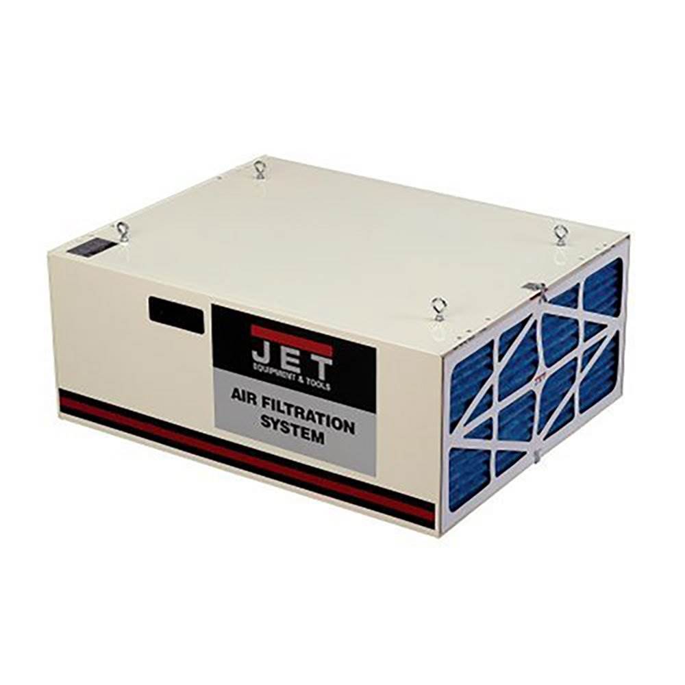 Jet 1000 CFM Air Filtration System w/ Pleated and Washable Replacement Filters