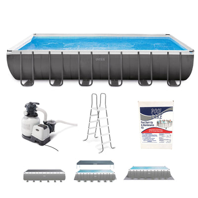 Intex 24ft x 12ft x 52in Ultra XTR Rectangular Pool & Chemical Maintenance Kit