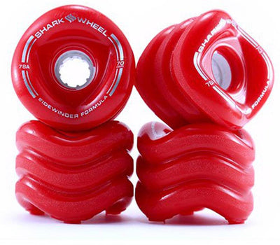 Shark Wheel California Roll 60mm 78A Small Skateboard/Longboard Wheels, Red