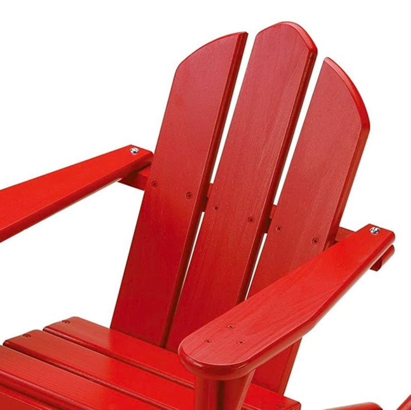 Little Colorado Wood Kids Adirondack Rocking Chair for Indoor Outdoor Use, Red