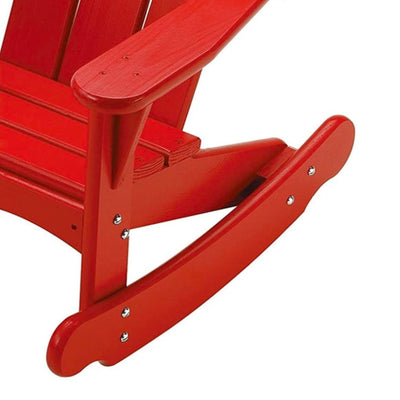 Little Colorado Wood Kids Adirondack Rocking Chair for Indoor Outdoor Use, Red