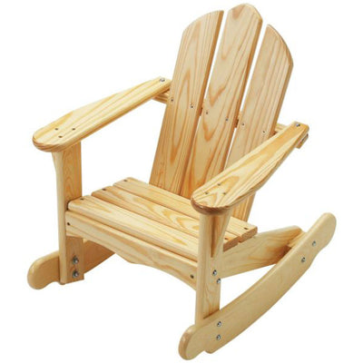 Little Colorado Knotty Pine Kids Adirondack Rocking Chair, Unfinished (Open Box)