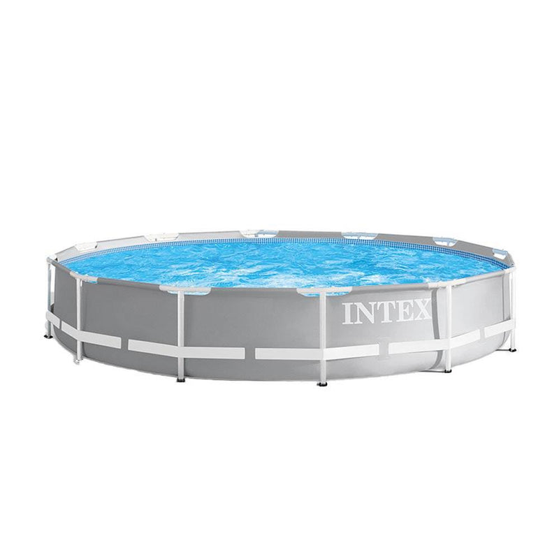 Intex 12ft x 12ft x 30in Prism Frame Above Ground Swimming Pool w/ Vacuum