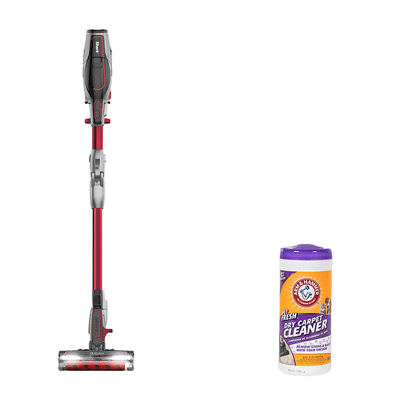 Shark IONFlex Stick Vacuum, Red (Cert. Refurb) + Arm & Hammer Pet Carpet Cleaner