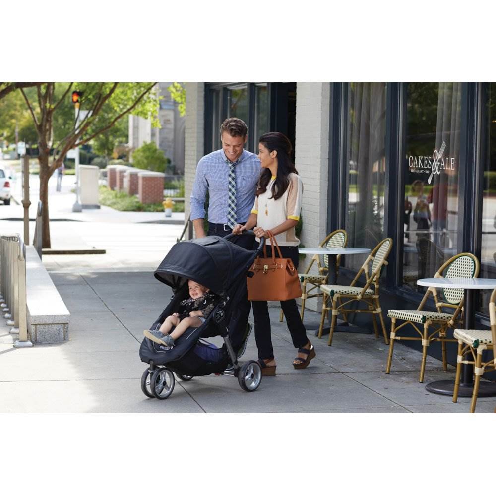 Baby Jogger City Mini Compact Baby Travel Stroller + Pram Bassinet Kit