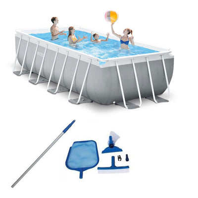 Intex 16ft x 3.5ft Above Ground Rectangular Frame Swimming Pool Set & Skimmer