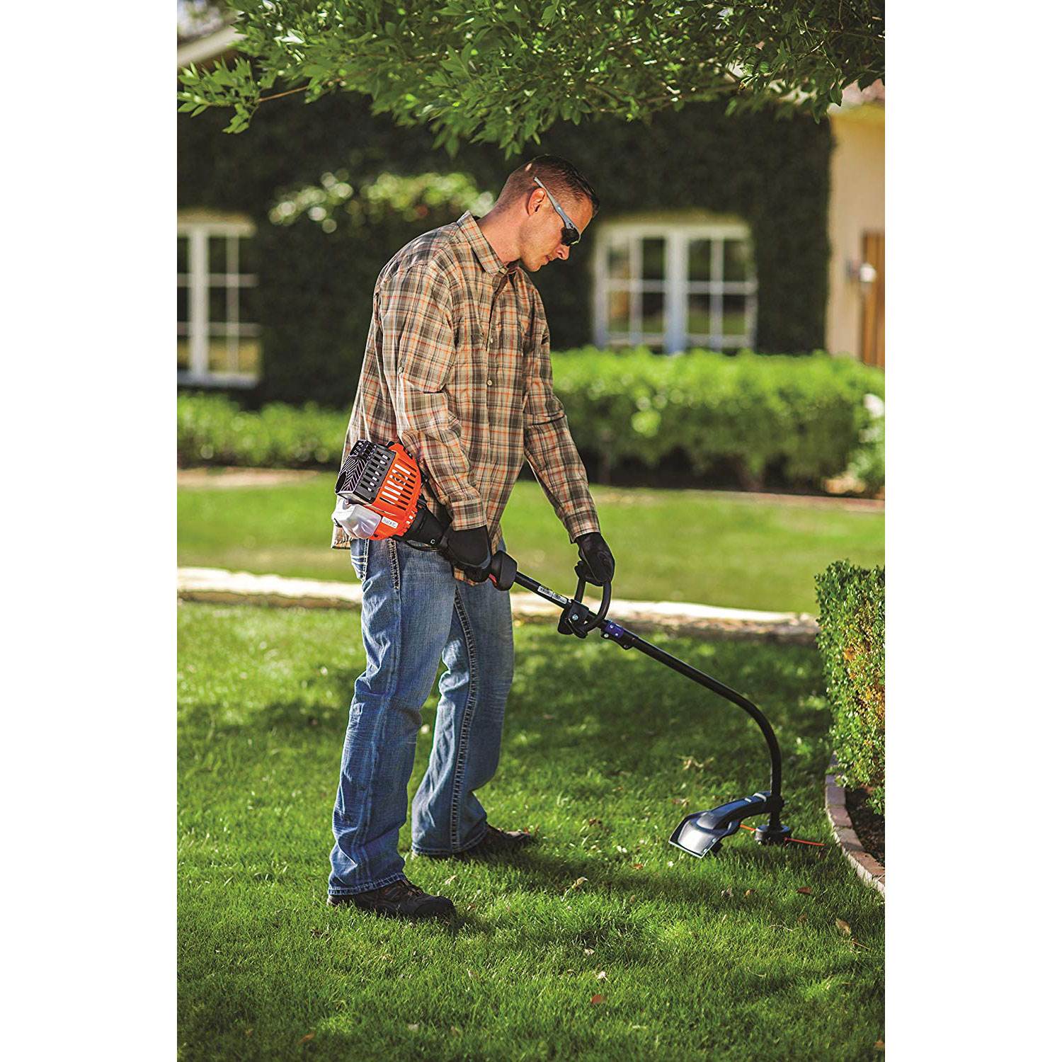 Remington RM2510 Rustler Gas Curved Shaft String Trimmer Edger, Orange (2 Pack)