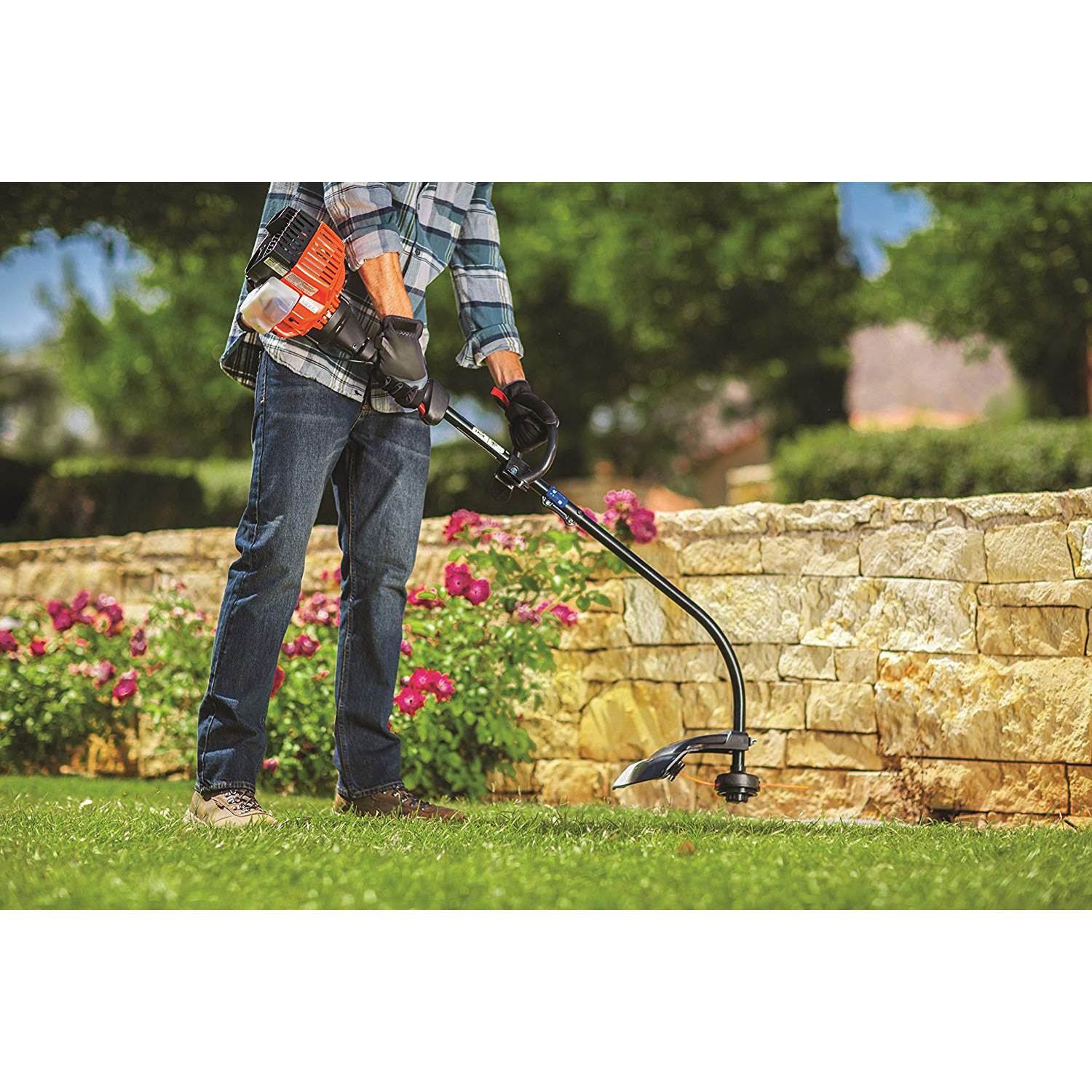 Remington RM2510 Rustler Gas Curved Shaft String Trimmer Edger, Orange (2 Pack)