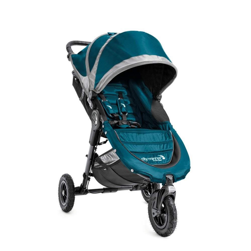 Baby Jogger Mini GT Folding Stroller, Teal/Gray and Stroller Carry Bag, Black