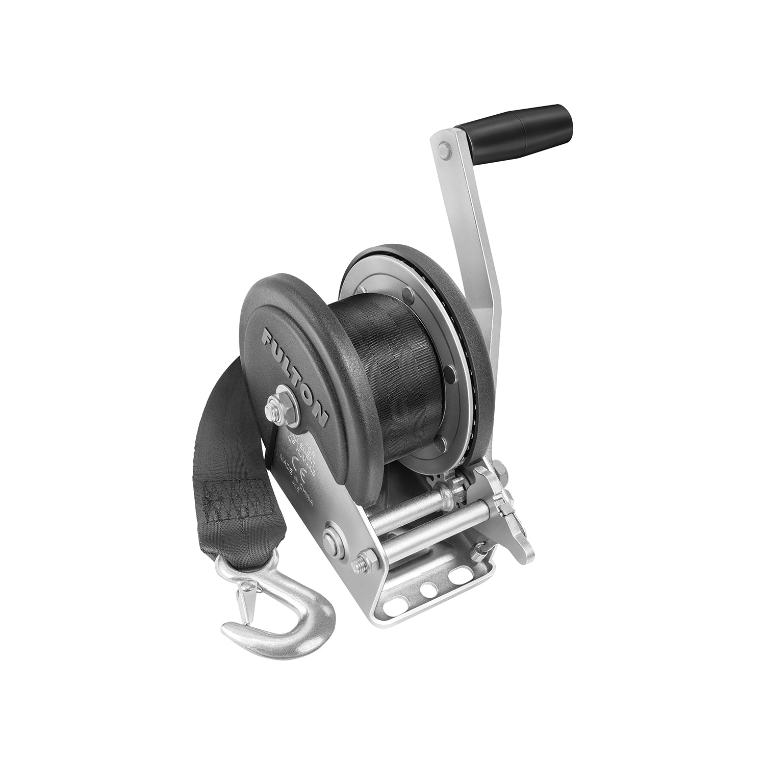 Fulton 142208 Single Speed Tow Winch with 20 Inch Strap, 1500 Pound Capacity - VMInnovations