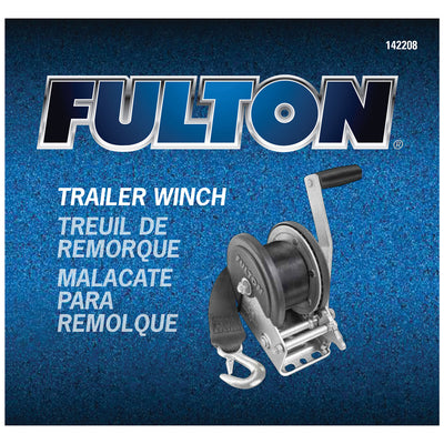 Fulton 142208 Single Speed Tow Winch with 20 Inch Strap, 1500 Pound Capacity - VMInnovations