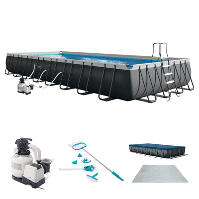 Intex 32ft x 16ft x 52in Ultra XTR Rectangular Pool Set with Maintenance Kit - VMInnovations