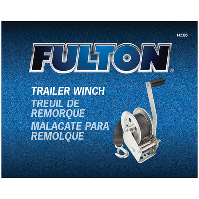 Fulton Single Speed Tow Winch with 20 Inch Strap, 1800 Pound Capacity (Used)
