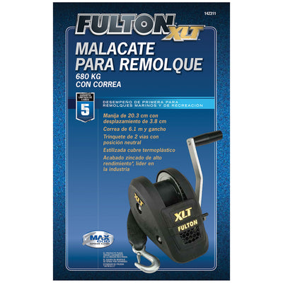 Fulton 142311 Single Speed Trailer Winch with 20 Feet Strap, 1400 Pound Capacity - VMInnovations