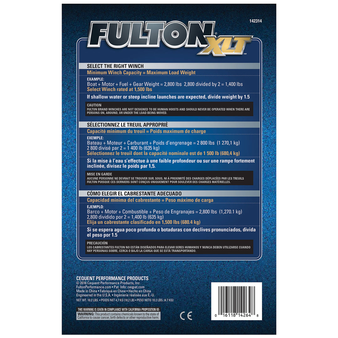Fulton 142314 Single Speed Trailer Winch with 20 Ft Strap (Open Box)