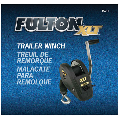 Fulton 142314 Single Speed Trailer Winch with 20 Ft Strap (Open Box) - VMInnovations