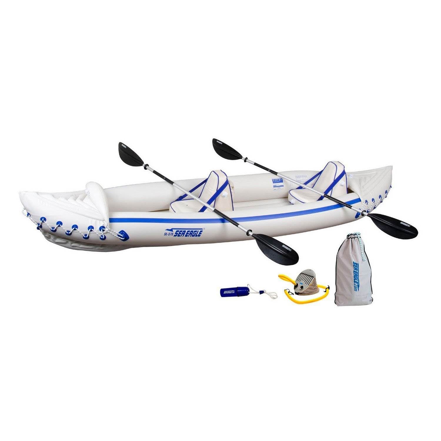 Sea Eagle Inflatable Kayak (1 Pack) & Paddles w/ NRS Life Jacket (2 Pack) - VMInnovations