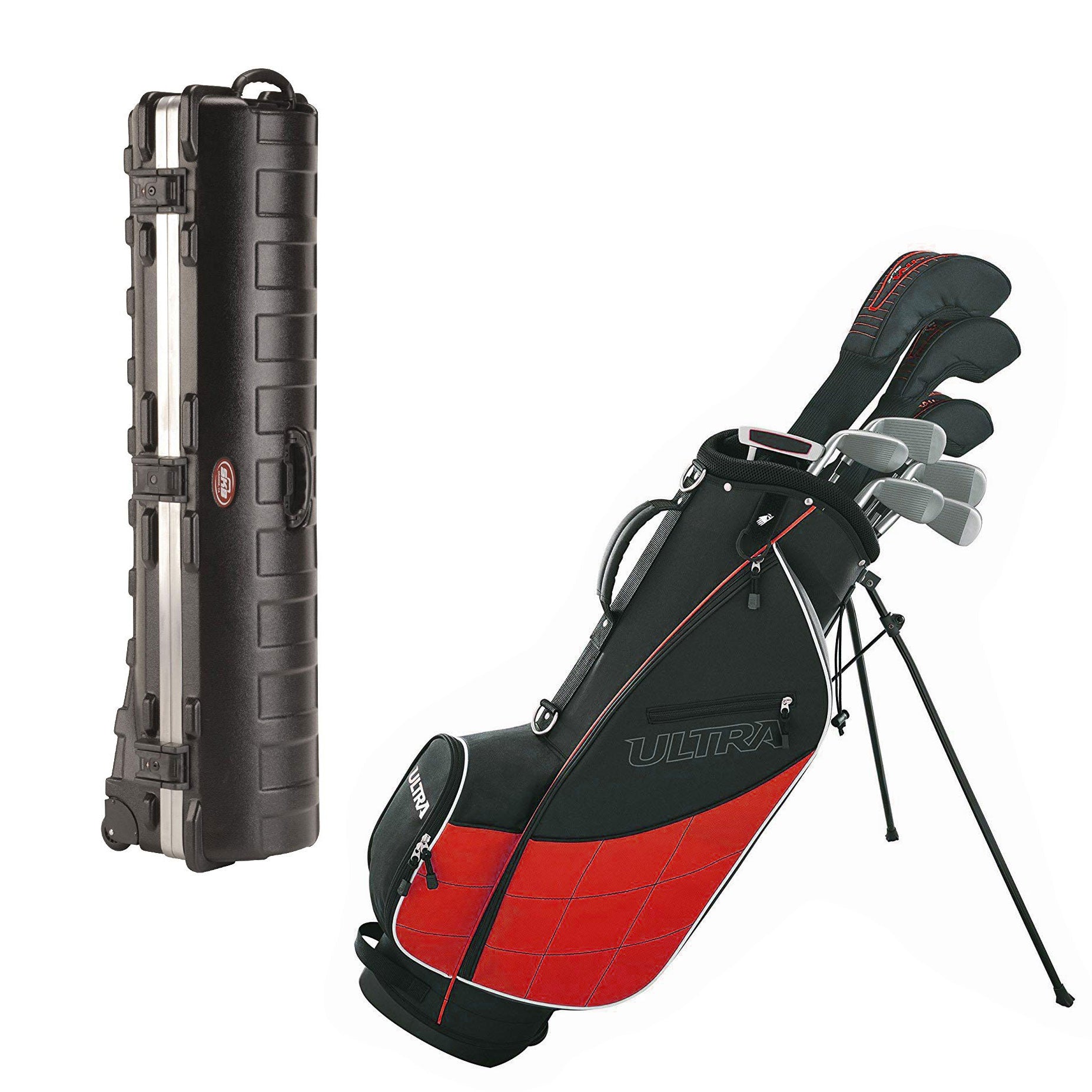 Wilson Ultra Men's 13 Piece Golf Club Set and SKB Cases Hard Plastic Travel Case