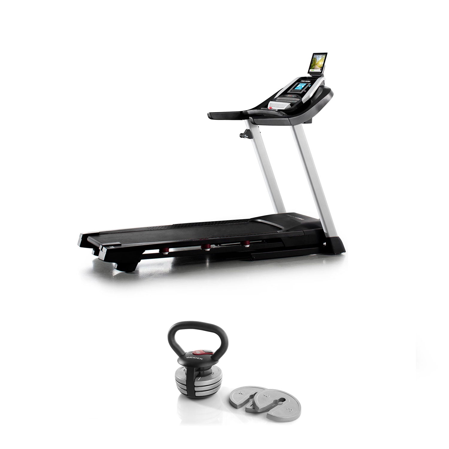 ProForm 905 CST iFit Folding Treadmill + Weider PowerBell 20 Pound Kettlebell