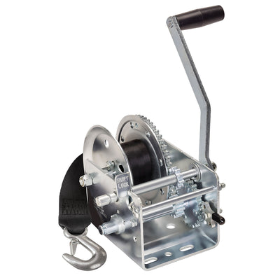 Fulton 142415 Dual Speed Tow Winch with 20 Inch Strap, 2,600 Pound Capacity