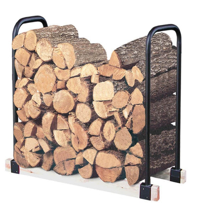 Landmann Adjustable Log Rack + Steel Fireplace Grate + Wheeled Wood Transport