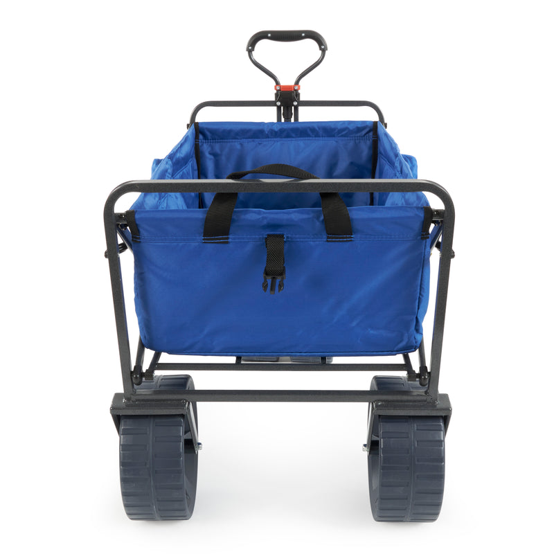 Mac Sports Collapsible All Terrain Beach Utility Wagon, Blue/Black (Open Box)