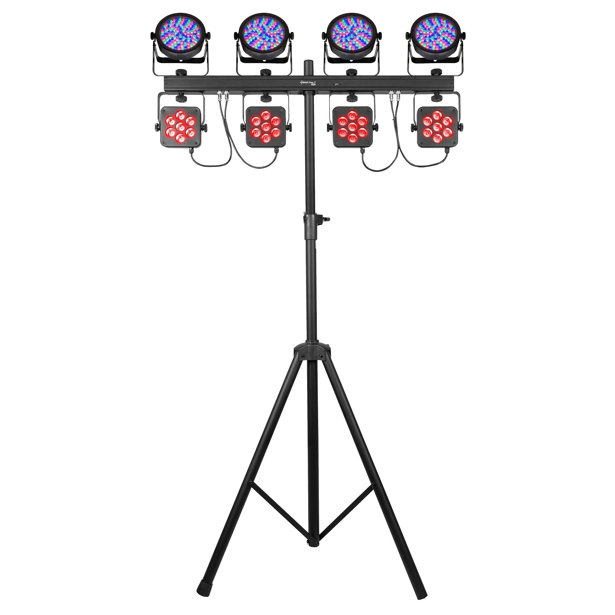 Chauvet DJ 4Bar Flex T USB LED RGB DMX Light Effect System w/ Footswitch & Case
