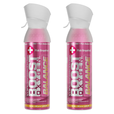 Boost Oxygen Natural 5 Liter Pure Oxygen Canister, Pink Grapefruit (2 Pack)