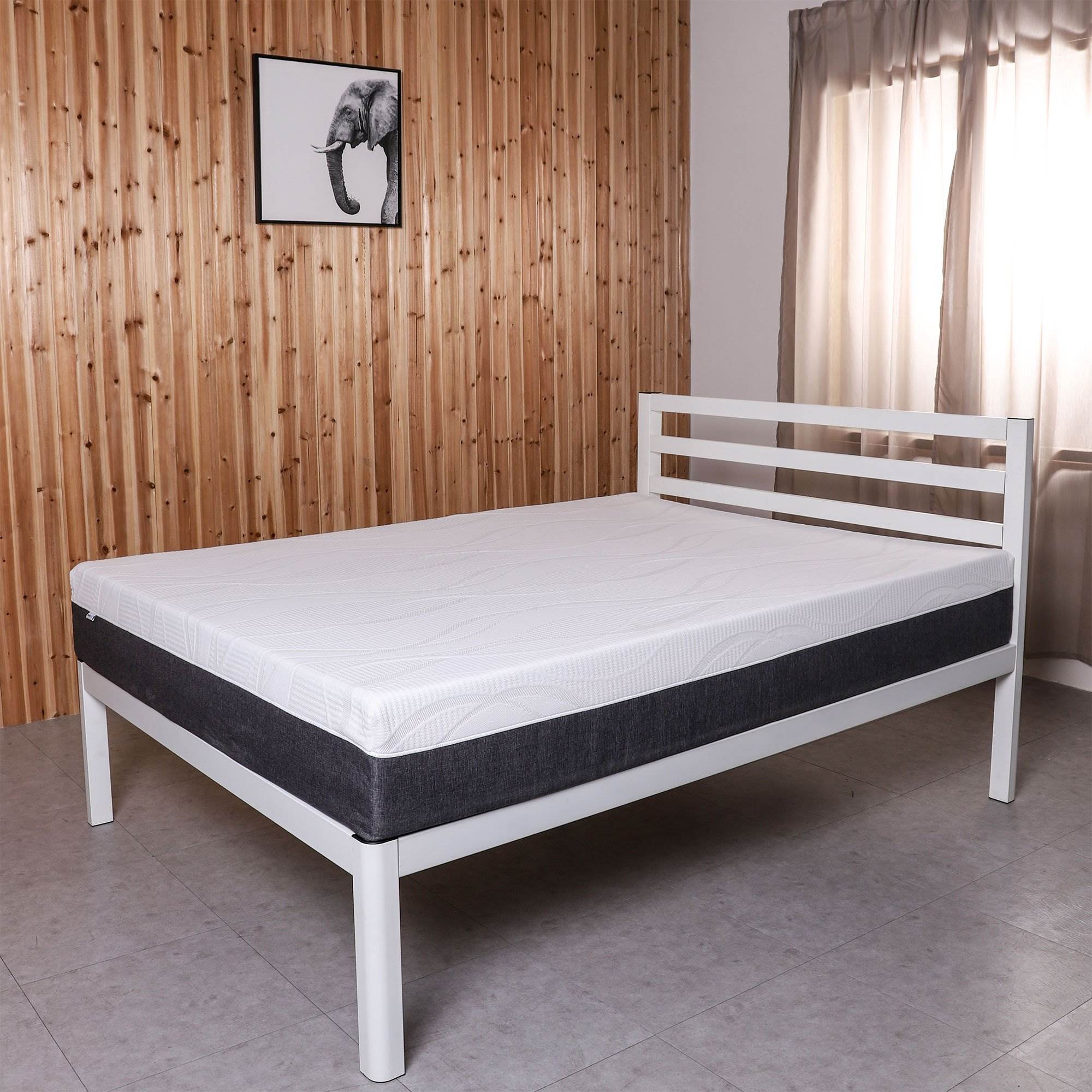 IntelliBASE 10 Inch Comfort CeriPUR Memory Foam Mattress w/ Washable Cover, Full