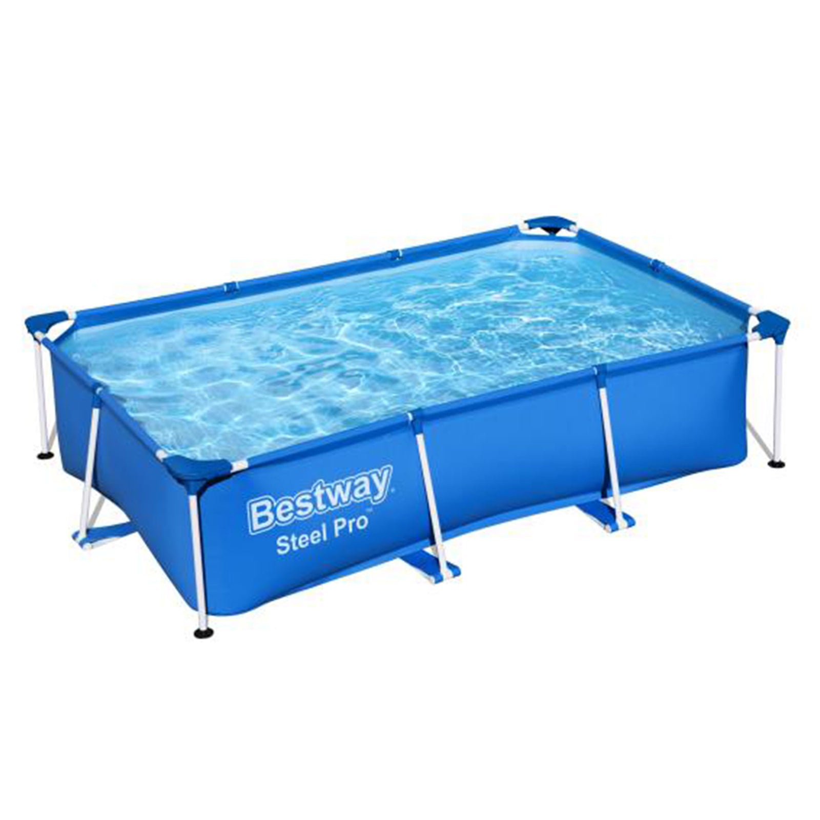 Bestway 8.5t x 5.5ft x 24in Rectangular Above Ground Pool Frame with Filter Pump - VMInnovations