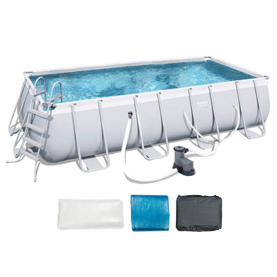 Bestway 18ft x 108in Above Ground Pool Set w/Ladder, Pump & Cartridges (2 Pack) - VMInnovations