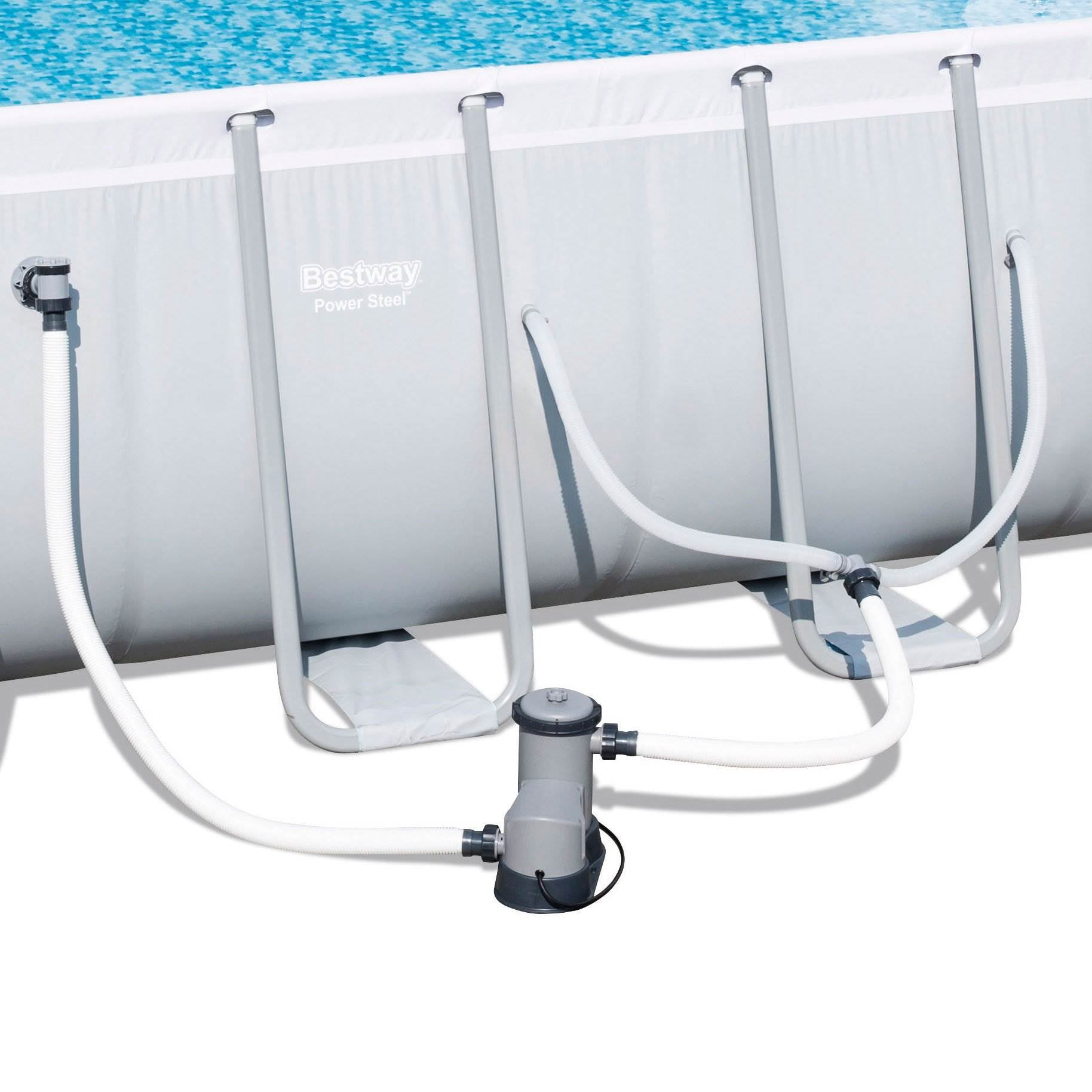 Bestway 18ft x 108in Above Ground Pool Set w/Ladder, Pump & Cartridges (2 Pack) - VMInnovations