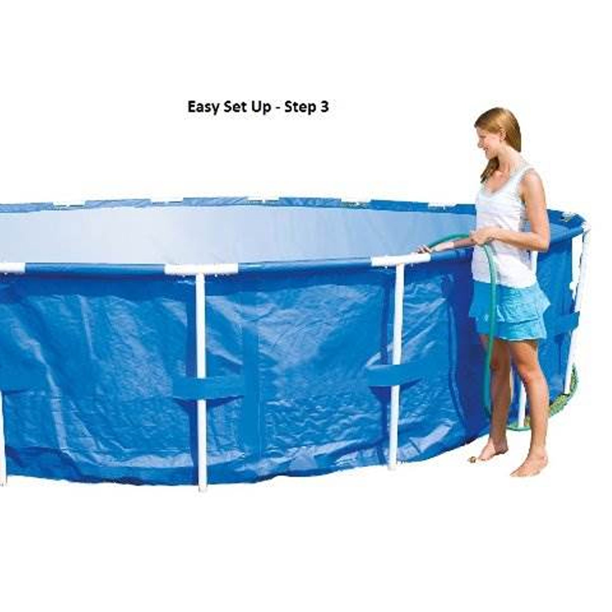 Bestway 15ft x 48in Steel Pro Frame Above Ground Pool w/Cartridge Filter Pump
