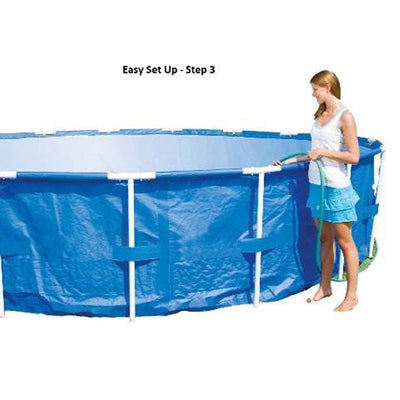 Bestway 15ft x 48in Steel Pro Frame Above Ground Pool w/Cartridge Filter Pump