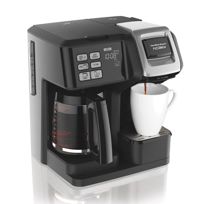 Hamilton Beach Coffee Maker w/ Top Press Breakfast Sandwich Maker & Recipe Book
