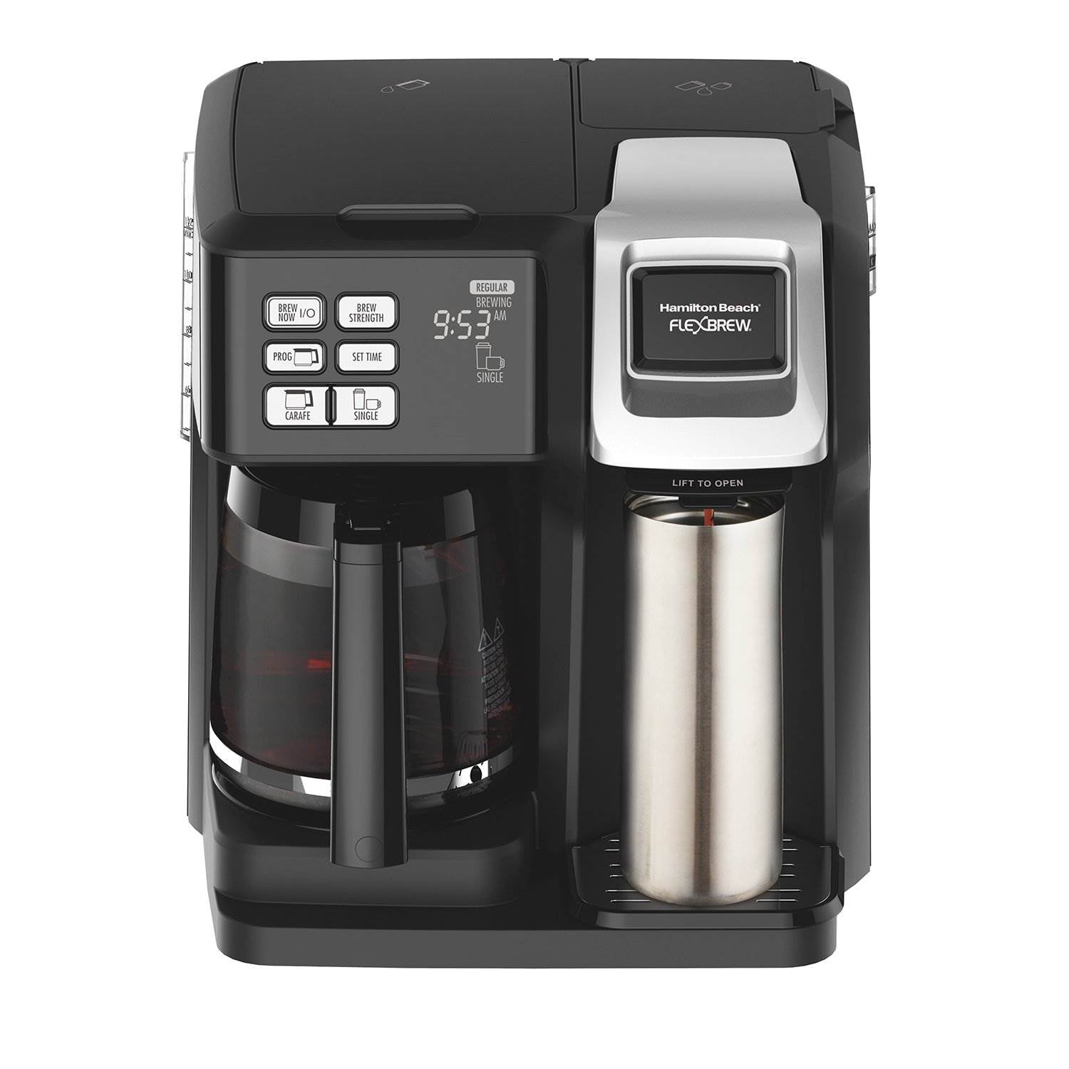 Hamilton Beach Coffee Maker w/ Top Press Breakfast Sandwich Maker & Recipe Book