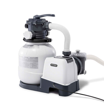 Intex 2100 GPH Pool Sand Filter Pump with Krystal Clear Saltwater System - VMInnovations
